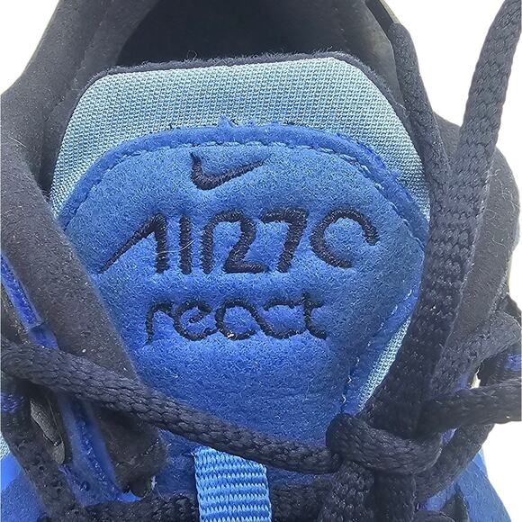 Nike Triple Blue Air Max 270 React Casual Sneakers - Picture 8 of 12